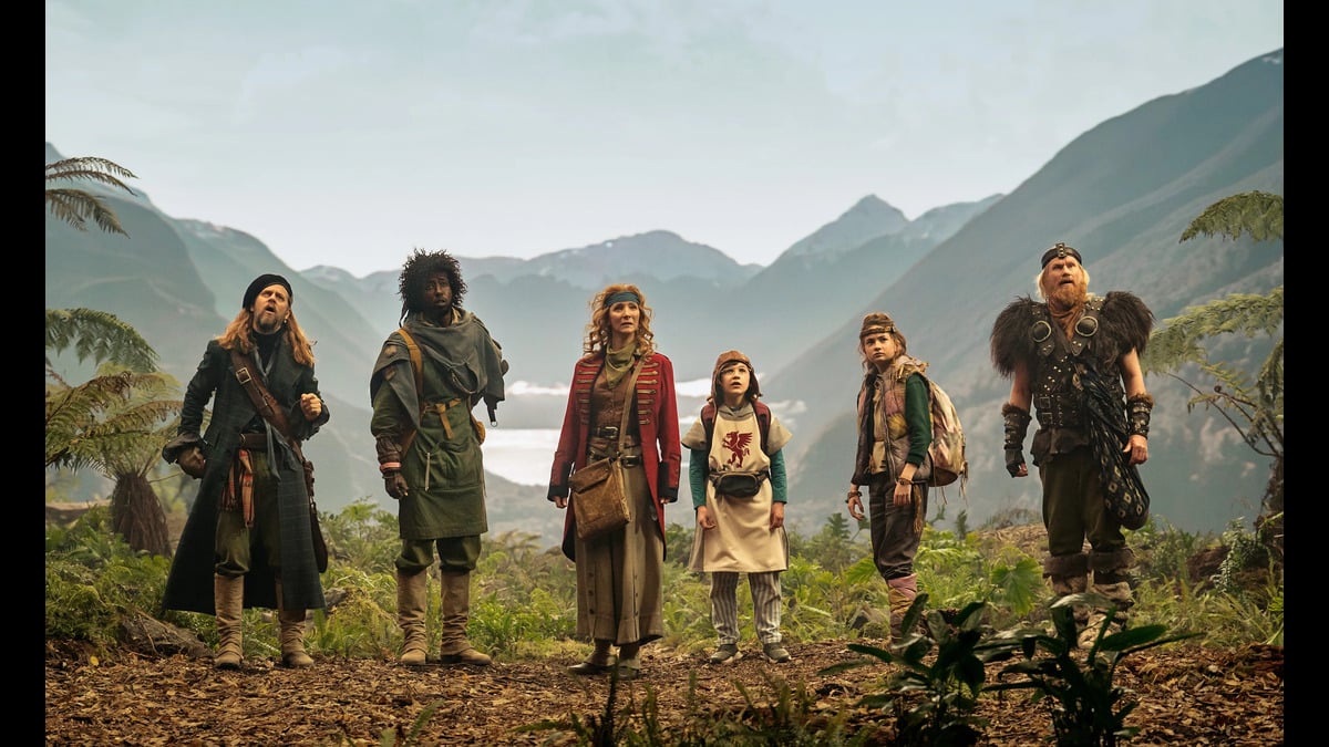 The cast of 'Time Bandits' in a still from the trailer