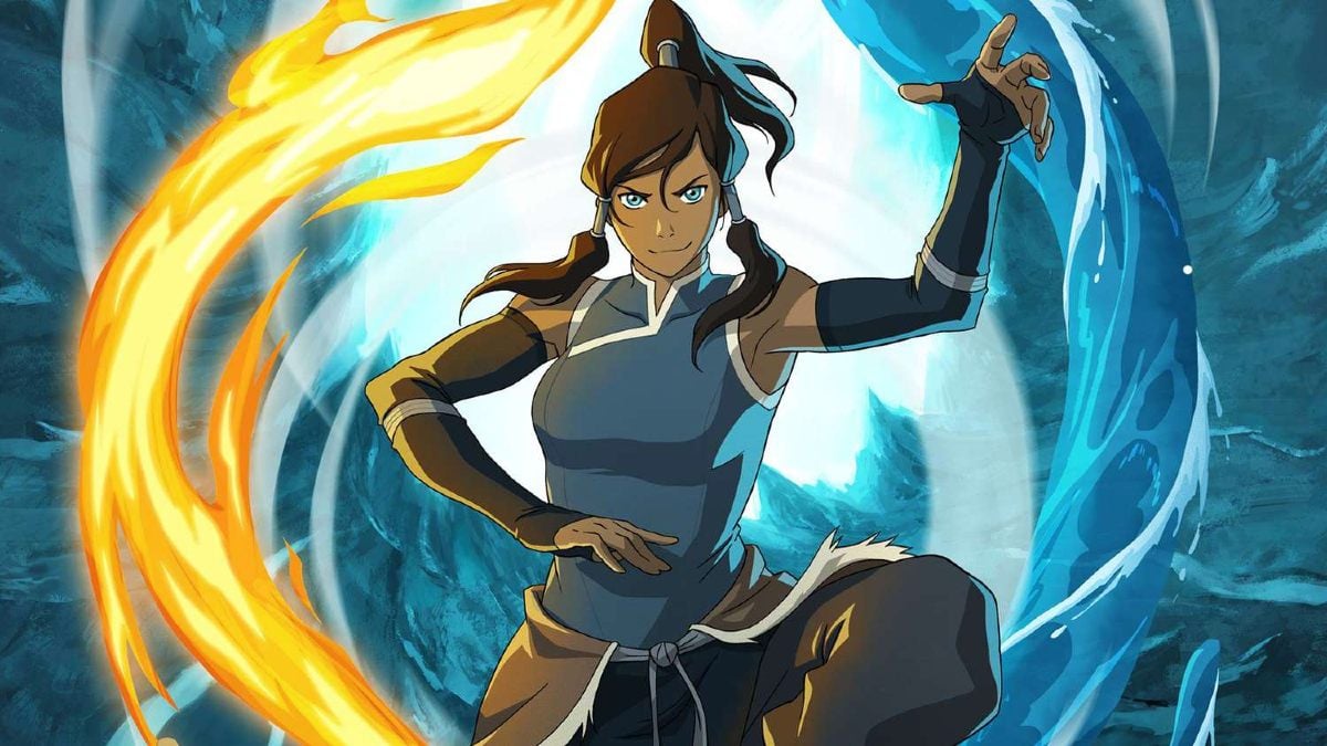 Korra bending water and fire in 'The Legend of Korra.'