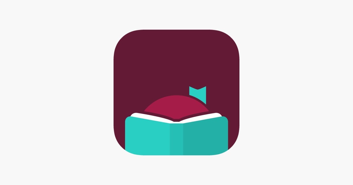 A photo of the Libby app logo featuring a girl reading a book