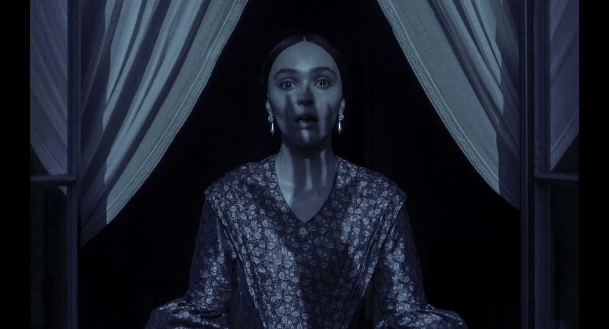 Ellen gasps, with a shadow of Count Orlock's hand across her face.