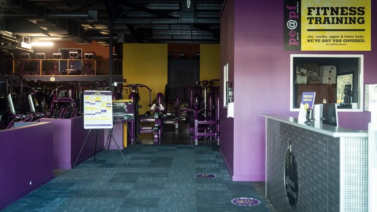 A Planet Fitness gym.